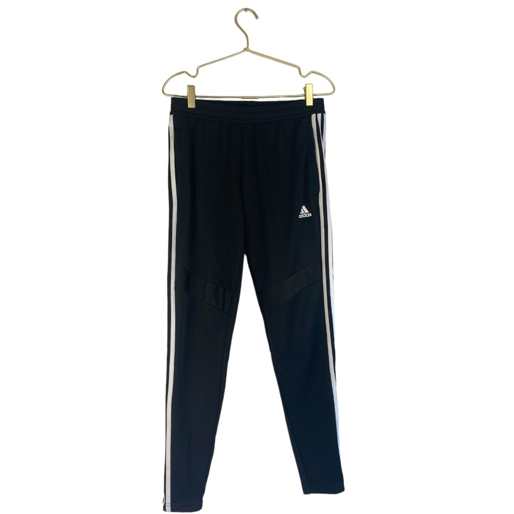 Adidas AeroReady Black And White 3 Striped Elastic‎ Waist Sweatpants Size S 0347